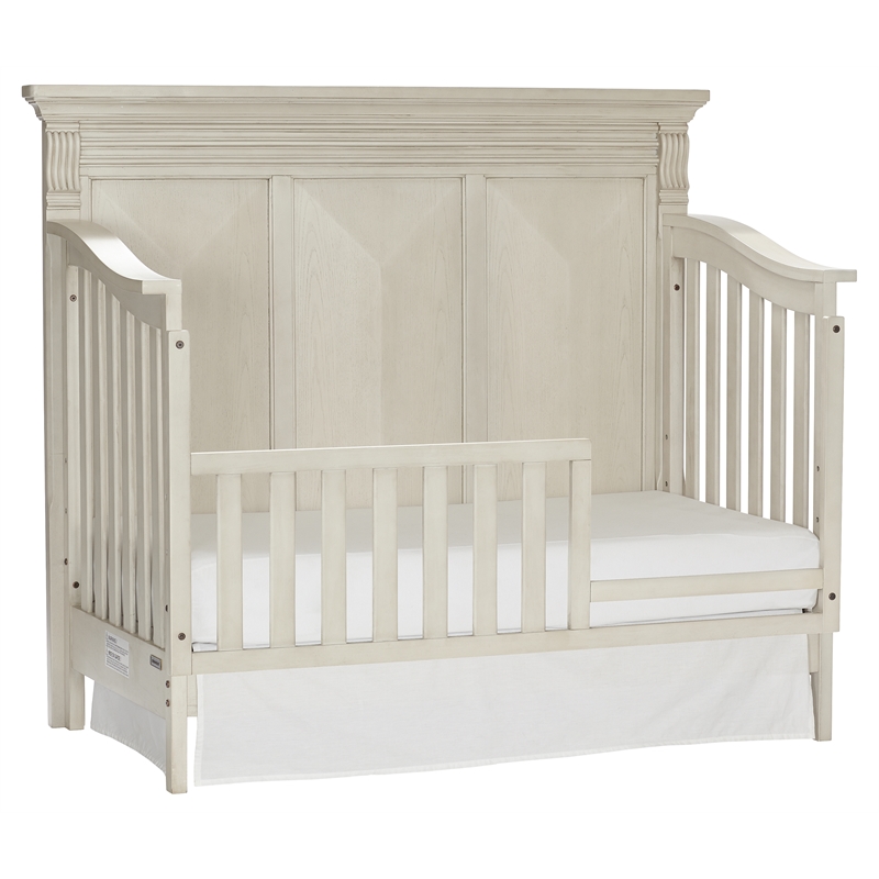 Kingsley Sedona Traditional Wood Toddler Guard Rail in Vintage Ivory