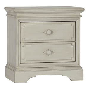 kingsley amherst traditional wood nightstand in antique white