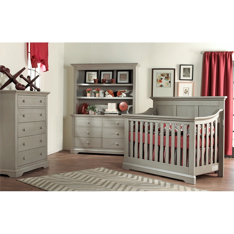 Kinglsey Jackson 4-in-1 Convertible Crib Ash Gray