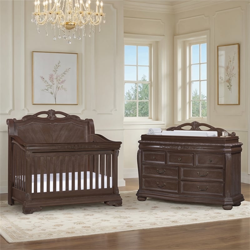 Kingsley Wessex 4-in-1 Convertible Crib Euro Truffle