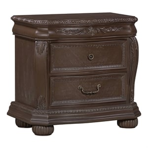 Kingsley Wessex 2 Drawer Nightstand Euro Truffle