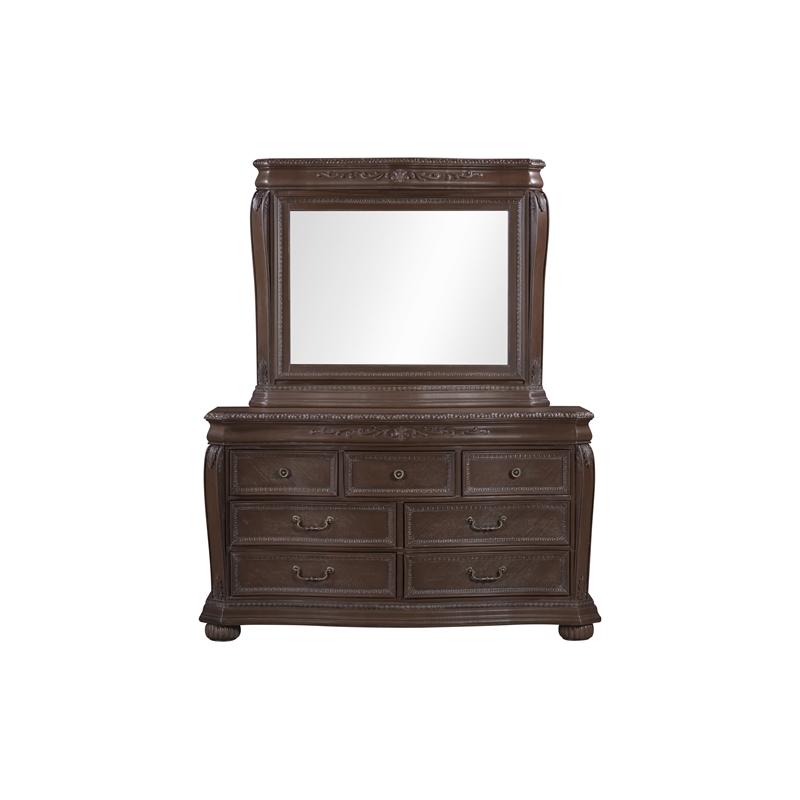 Kingsley Wessex Mirror in Seashell Euro Truffle