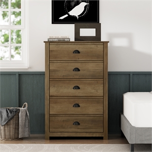 geordano 5-drawer knotty oak chest of drawers (46.2 in. x 17.1 in. x 30.4 in.)