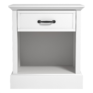 xylon 1-drawer white nightstand w/drawers storage and ultra fast assembly