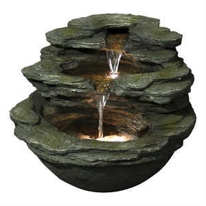 bond calistoga springs tier indoor/outdoor fountain with lights