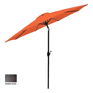bond 9' aluminum market umbrella - sunburst orange