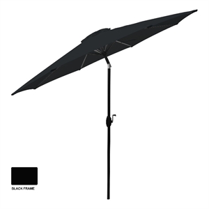 bond 9' aluminum market umbrella - raven black