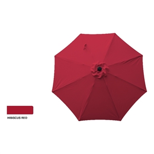 bond 9' aluminum market umbrella - hibiscus red