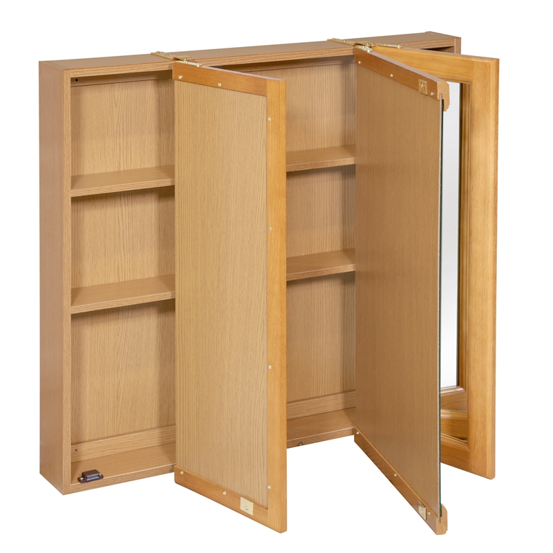 Richland 36-Inch Wood Medicine Cabinet in Nutmeg Oak