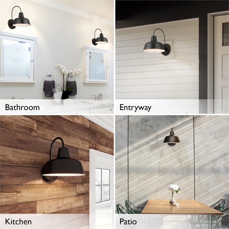 Mason Indoor/Outdoor Stainless Steel Wall Light in Oil Rubbed Bronze 10-Inch