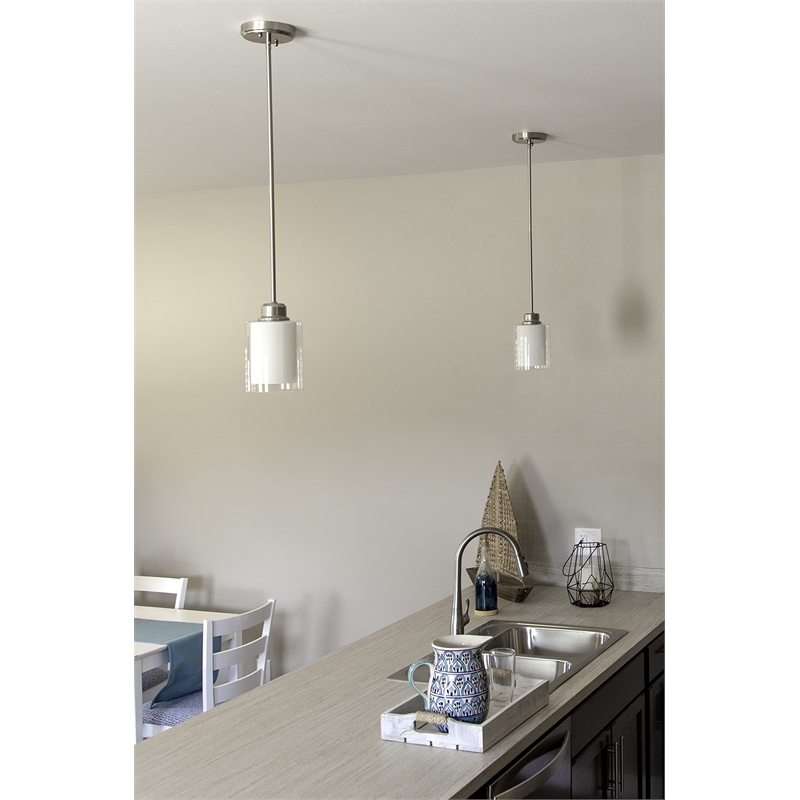 Olso Stainless Steel Chandelier in Satin Silver Nickel 3-Light