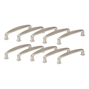 park avenue 4-inch metal cabinet pull in silver satin nickel 10-pack