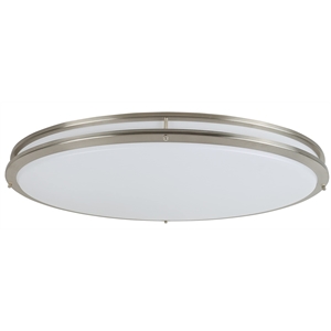Owens Stainless Steel Integrated LED Ceiling Light in Silver Brushed Nickel