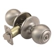 Brass Ball Silver Satin Nickel Keyed Entry Door Knob