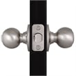 Brass Ball Silver Satin Nickel Keyed Entry Door Knob