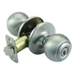 Brass Ball Silver Satin Nickel Keyed Entry Door Knob
