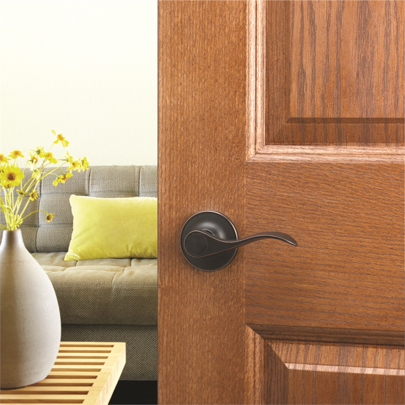 Springdale 2-Way Passage Brass Door Lever in Oil Rubbed Bronze