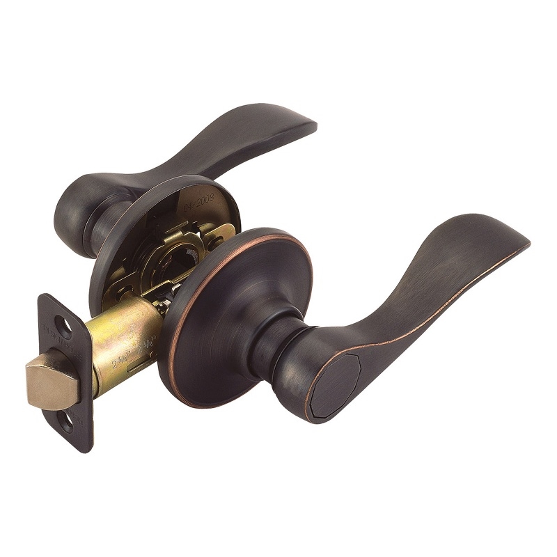 Springdale 2-Way Passage Brass Door Lever in Oil Rubbed Bronze