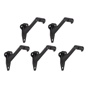 Metal Handrail Bracket in Matte Black 5-Pack