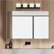 Dove Creek Stainless Steel Bath Light in Matte Black 4-Light