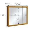 Claremont Wood Medicine Cabinet in Honey Oak 36-Inch