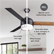 Ajax 3-Blade LED Stainless Steel Ceiling Fan in Oil-Rubbed Bronze 52-Inch