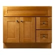 Brookings 36-Inch Vanity Wood Without Top in Modern Birch/Bronze