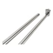 Adjustable Stainless Steel Closet Rod in Polished Chrome/Silver 72-120 Inches