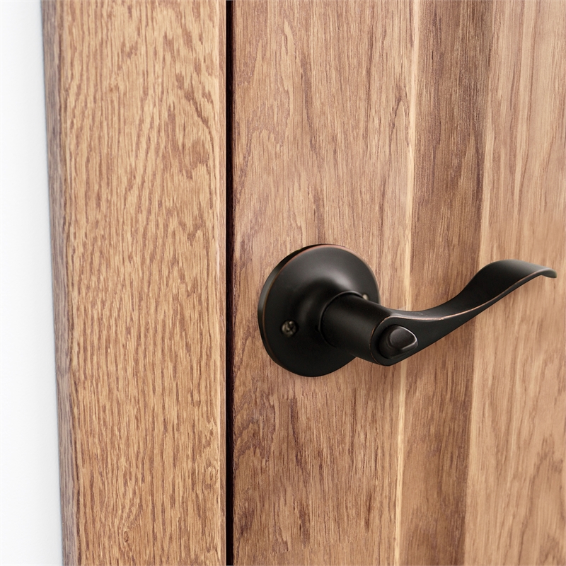 Stratford Privacy Bed and Bath Metal Door Knob in Oil-Rubbed Bronze