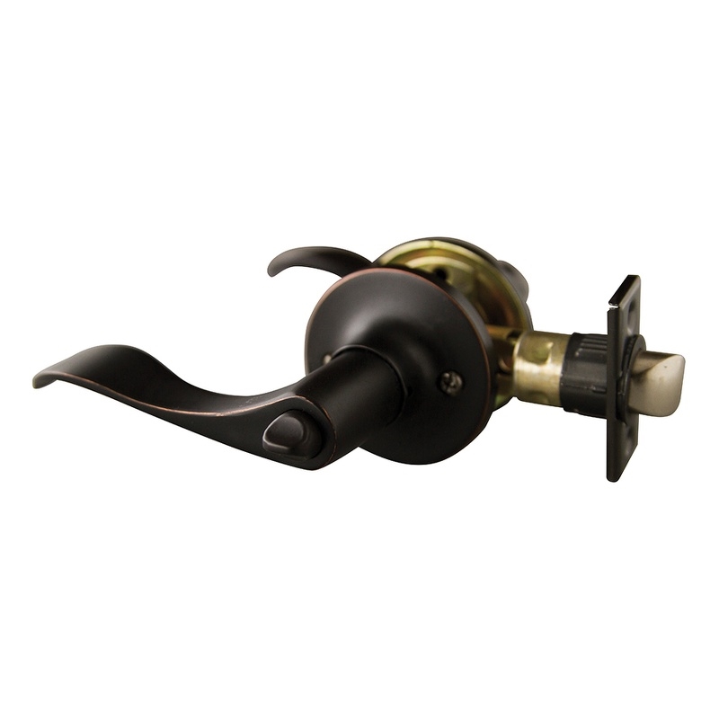 Stratford Privacy Bed and Bath Metal Door Knob in Oil-Rubbed Bronze