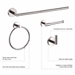 Graz Modern Silver Metal Toilet Paper Holder in Satin Nickel