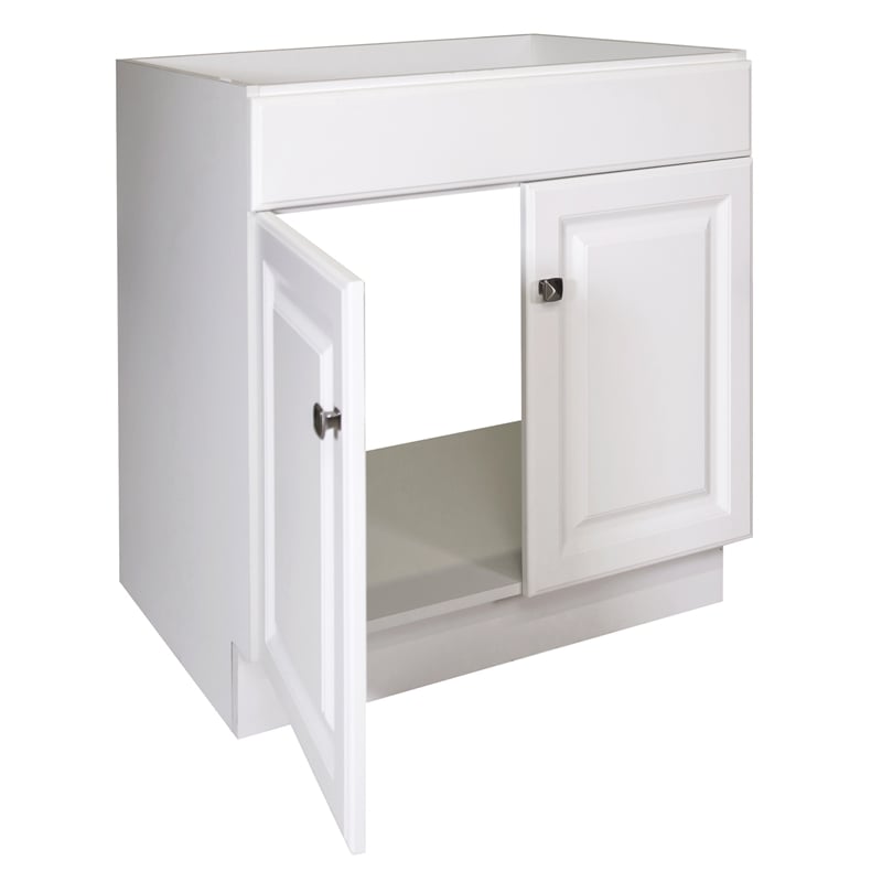 Wyndham 2-Door Ready to Assemble Wood Vanity Base in White 30-Inch
