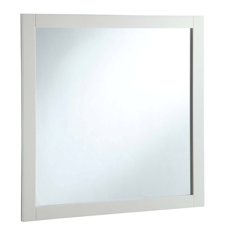 Shorewood Wall Mounted Bathroom Vanity Decorative Mirror 30-Inch in White