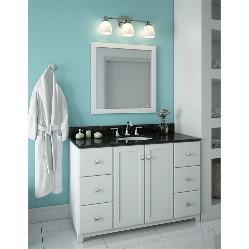 Shorewood Wall Mounted Bathroom Vanity Decorative Mirror 30-Inch in White