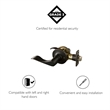 Stratford Passage Metal Hall and Closet Door Lever in Oil-Rubbed Bronze