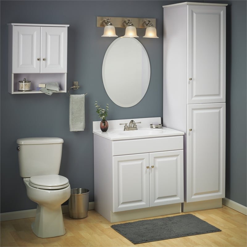 Wyndham 24-Inch Unassembled Bathroom Wood Vanity Without Top in White