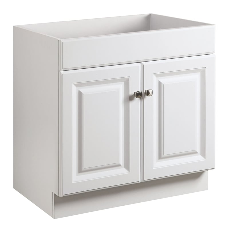 Wyndham 24-Inch Unassembled Bathroom Wood Vanity Without Top in White