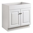 Wyndham 24-Inch Unassembled Bathroom Wood Vanity Without Top in White