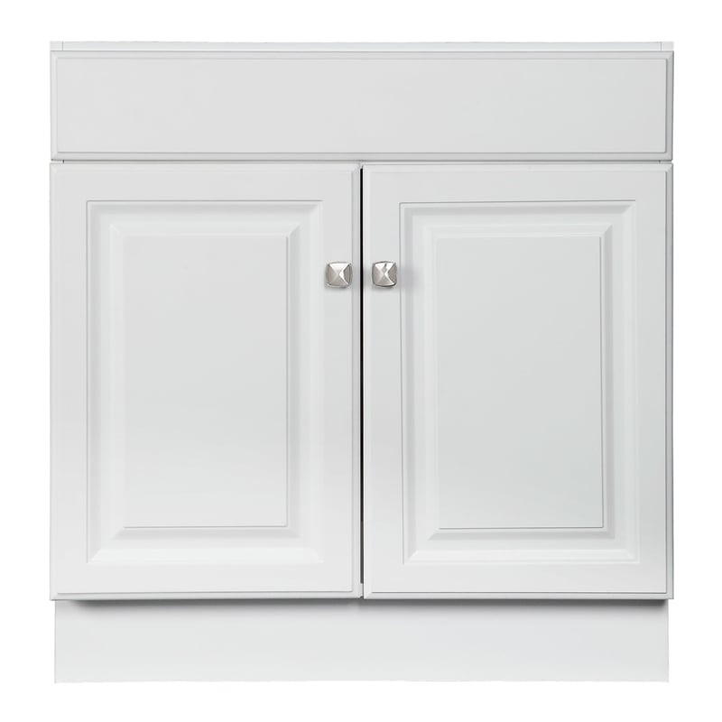 Wyndham 30-Inch Unassembled 2-Door Bathroom Wood Vanity Without Top in White