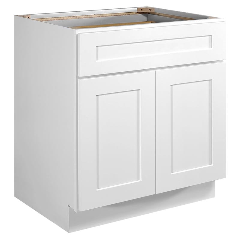 Brookings Ready to Assemble Wood Cabinet in White 30 x 24 x 34.5 Inches