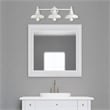 Kimball Bathroom Stainless Steel Vanity Light in White 3-Light