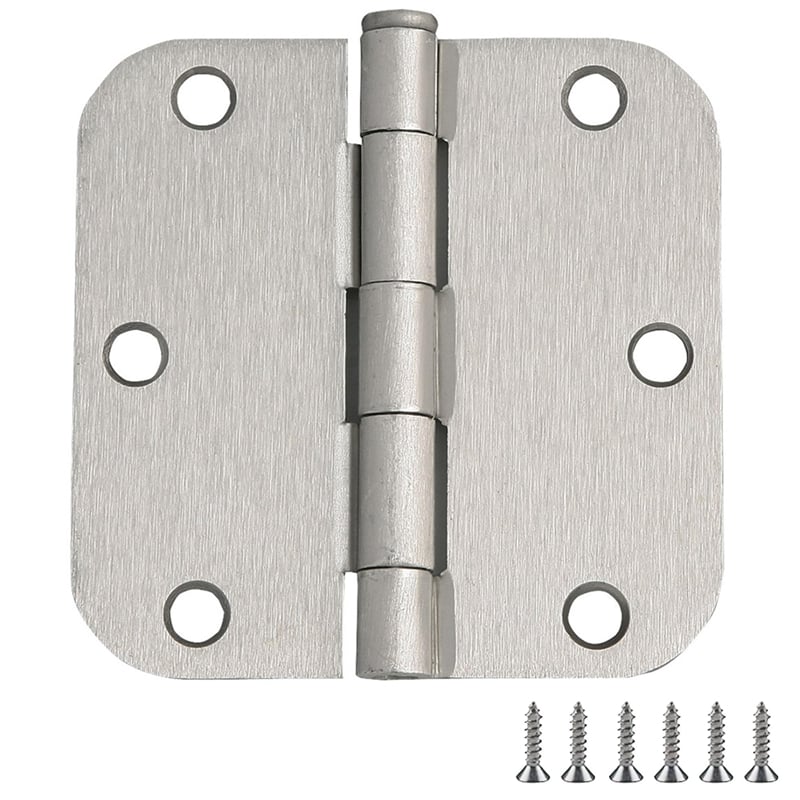 3.5-Inch Stainless Steel Door Hinges in Silver Satin Nickel 10-Pack