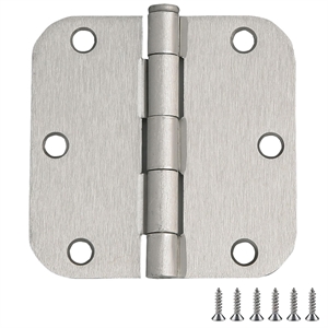 3.5-Inch Stainless Steel Door Hinges in Silver Satin Nickel 10-Pack