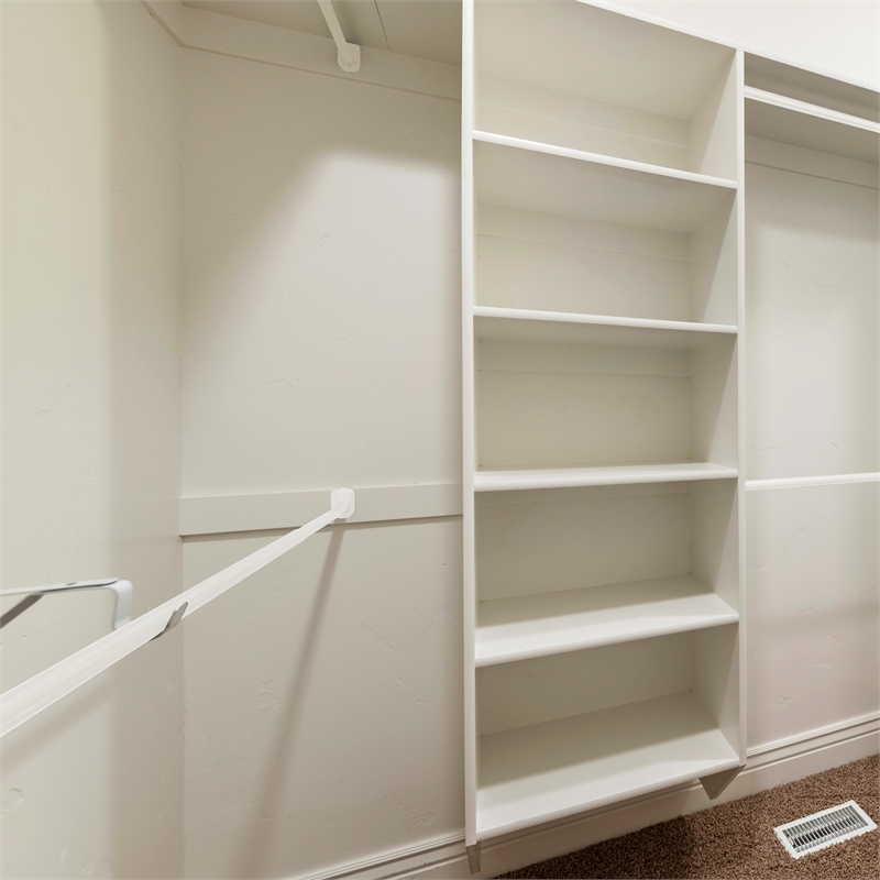 Adjustable Stainless Steel Closet Rod in White 72-Inch to 120-Inch