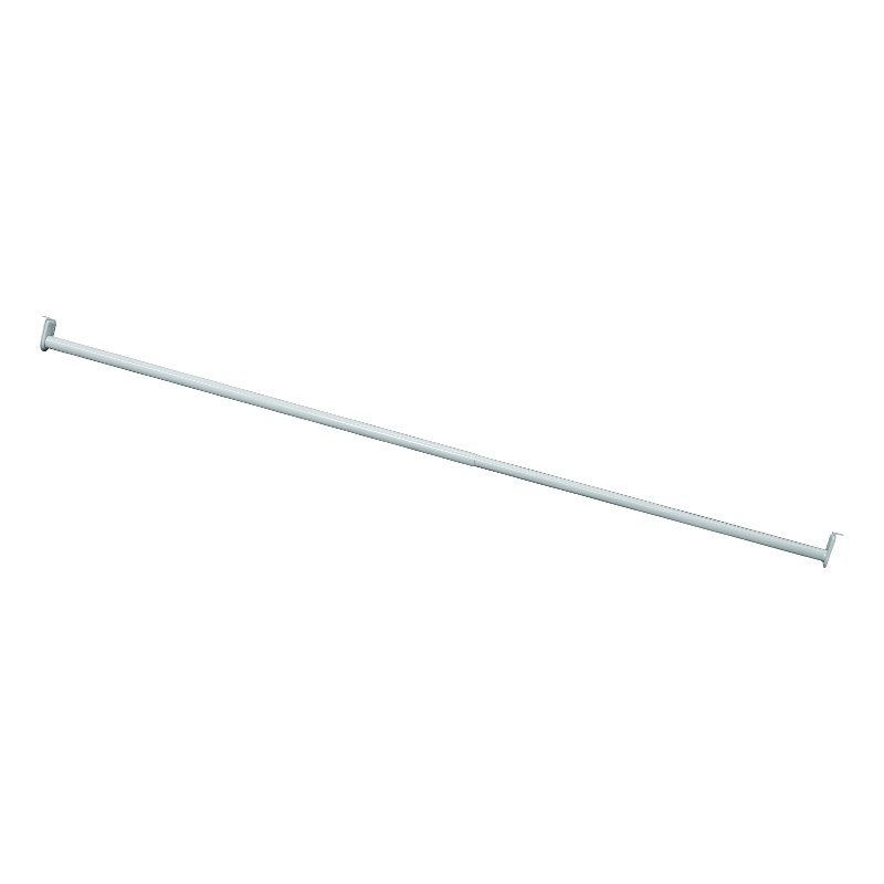 Adjustable Stainless Steel Closet Rod in White 72-Inch to 120-Inch