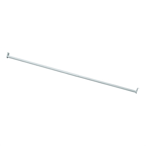 adjustable stainless steel closet rod in white 72-inch to 120-inch