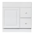 Wyndham Ready to Assemble Wood Vanity Cabinet Without Top in White 30-Inch