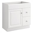 Wyndham Ready to Assemble Wood Vanity Cabinet Without Top in White 30-Inch