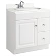 Wyndham Ready to Assemble Wood Vanity Cabinet Without Top in White 30-Inch