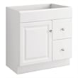 Wyndham Ready to Assemble Wood Vanity Cabinet Without Top in White 30-Inch